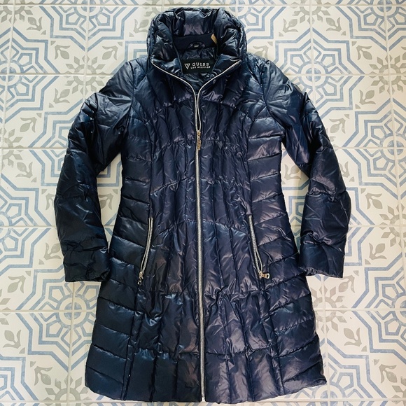 Guess long puffer jacket/ winter coat / parka - Picture 1 of 8